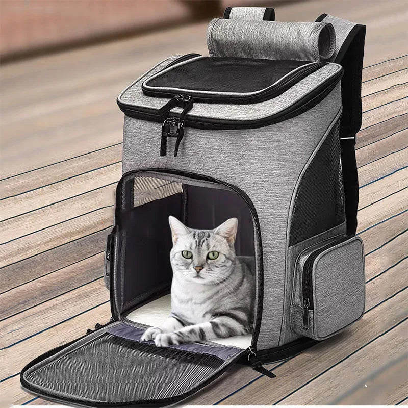 Pet Carrier Backpack – Breathable & Secure Travel Bag for Cats & Small Dogs (Up to 9 kg)