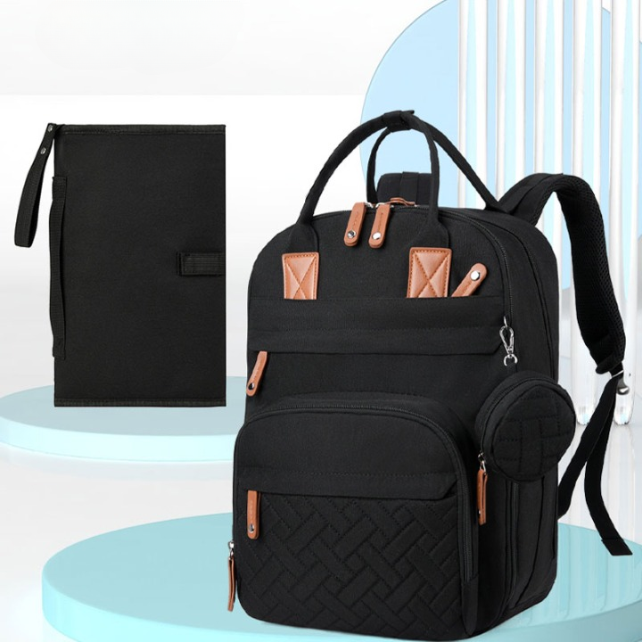 Nappy Backpack – Spacious, Includes Change Mat & USB Port, Fits 15.6” Laptop