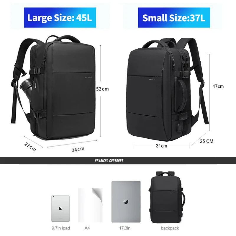 Expandable Business & Travel Backpack – Waterproof, Laptop, Modern Lifestyle
