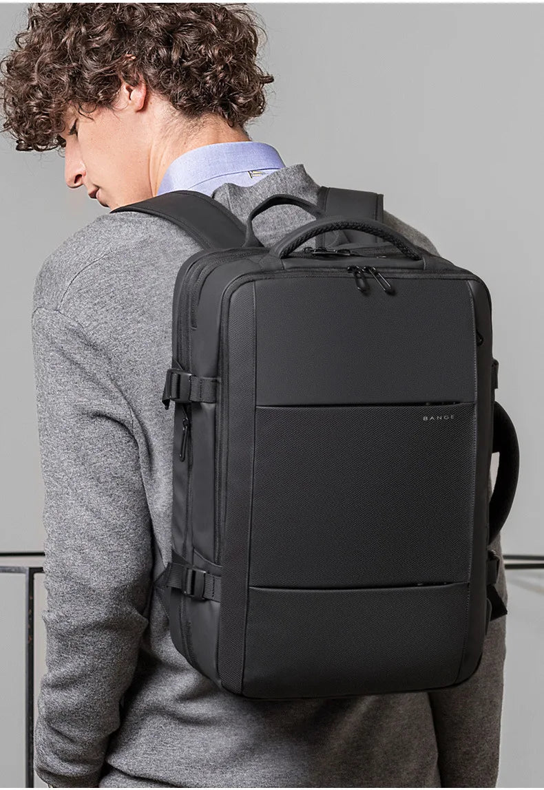 Expandable Business & Travel Backpack – Waterproof, Laptop, Modern Lifestyle
