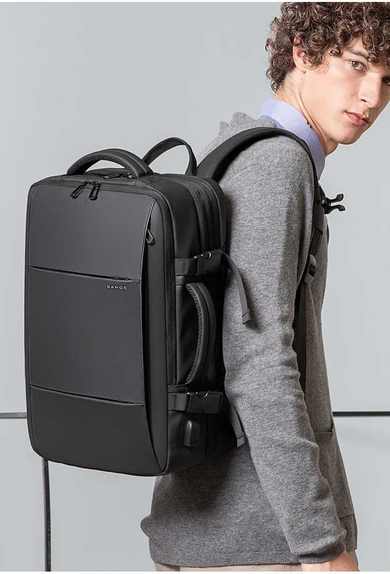 Expandable Business & Travel Backpack – Waterproof, Laptop, Modern Lifestyle