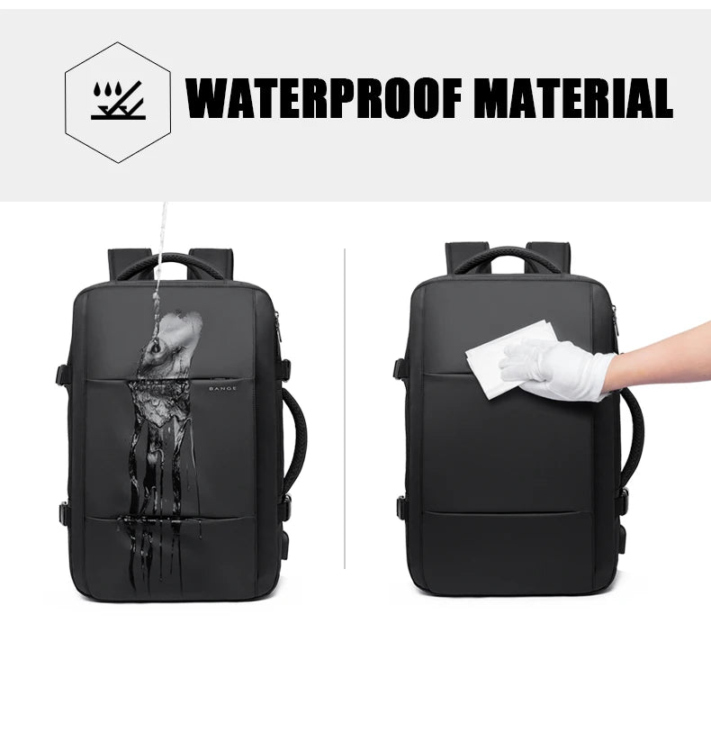 Expandable Business & Travel Backpack – Waterproof, Laptop, Modern Lifestyle