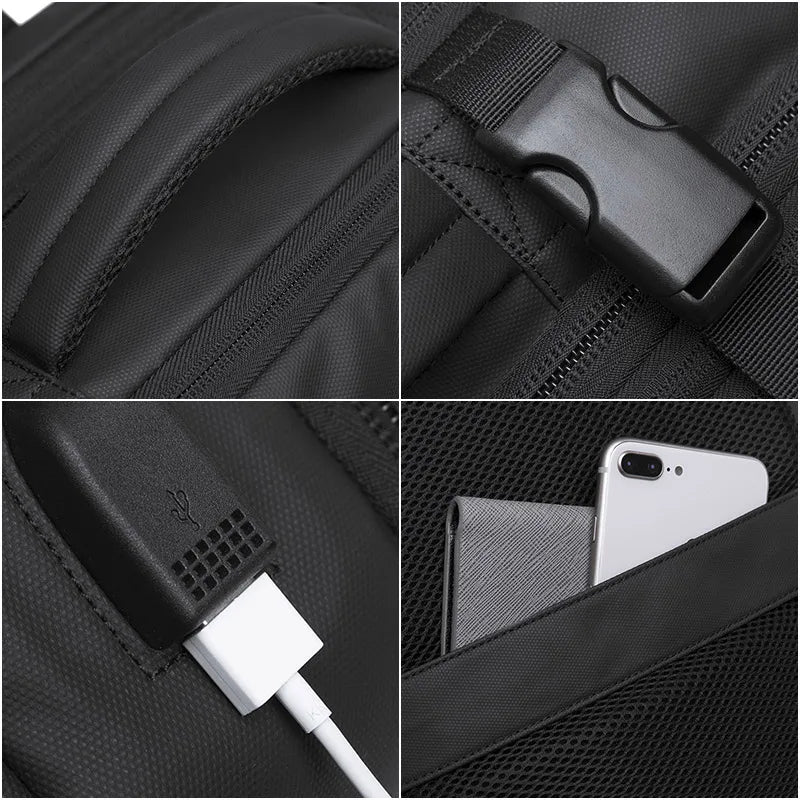 Expandable Business & Travel Backpack – Waterproof, Laptop, Modern Lifestyle