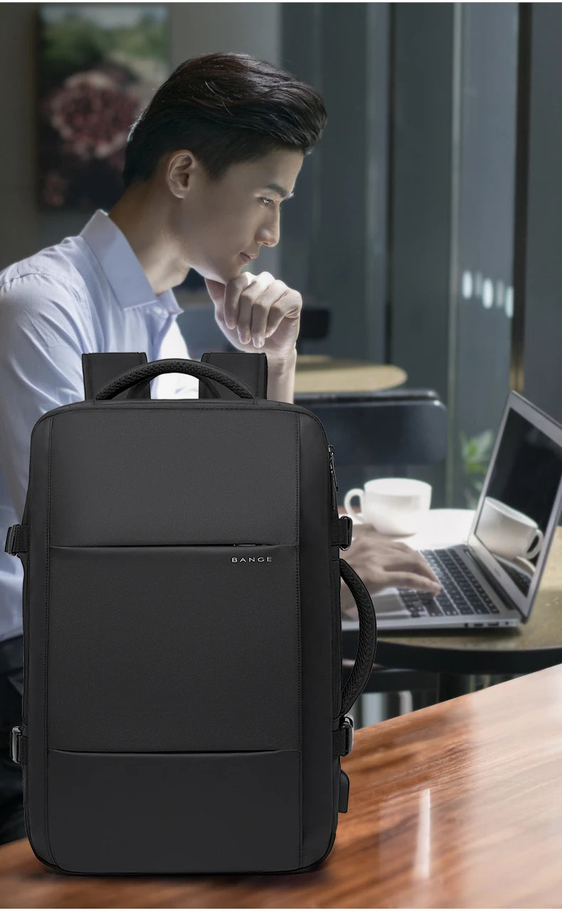 Expandable Business & Travel Backpack – Waterproof, Laptop, Modern Lifestyle