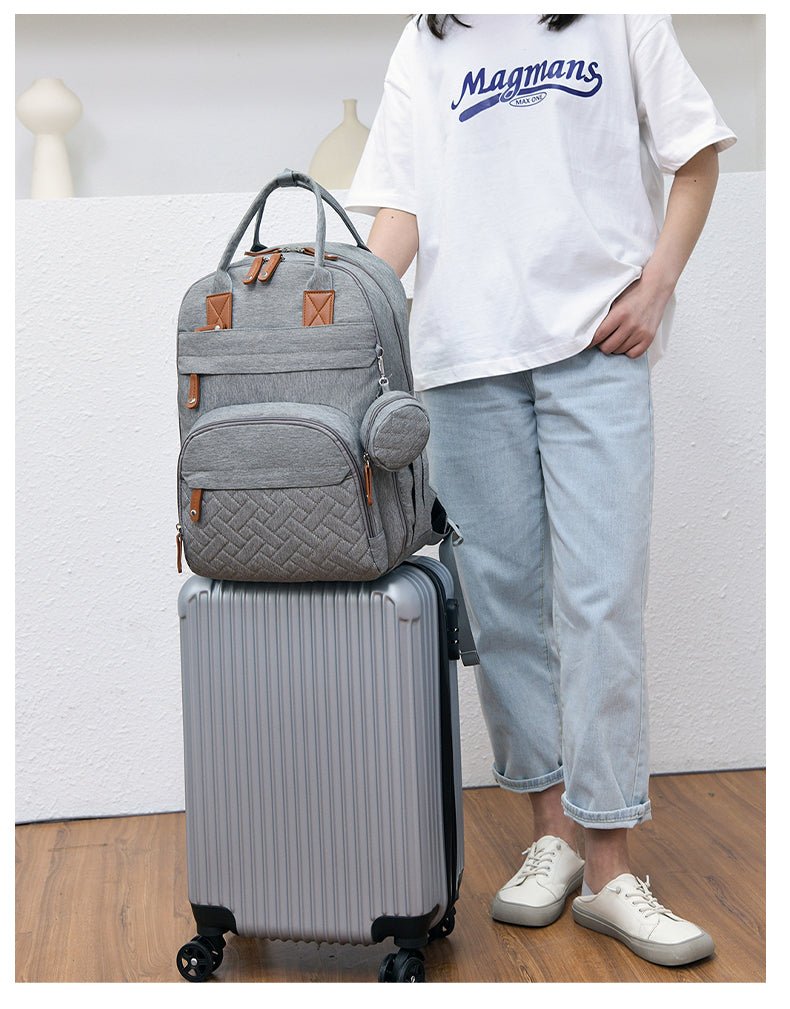 🍼 Nappy Backpack – Waterproof Baby Travel Bag with USB Port &amp; Changing Mat - Walk&Cover ™