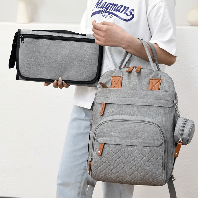 🍼 Nappy Backpack – Waterproof Baby Travel Bag with USB Port &amp; Changing Mat - Walk&Cover ™