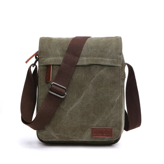 Vintage Canvas Messenger Bag | Crossbody Satchel for 14 - inch Laptops & Tablets - Walk&Cover ™